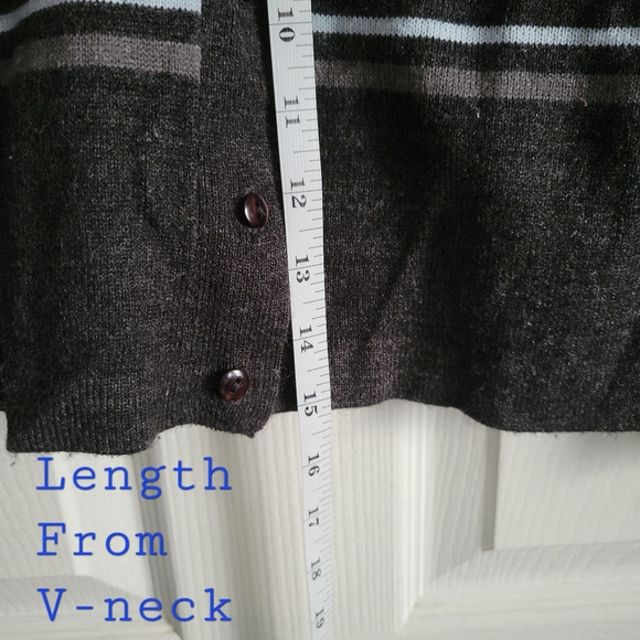 Striped Long Sleeve Button Up Cardigan - Picture 8 of 10